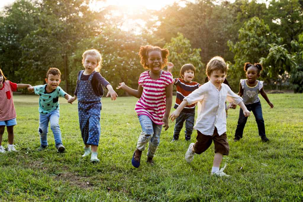 kids playing outside