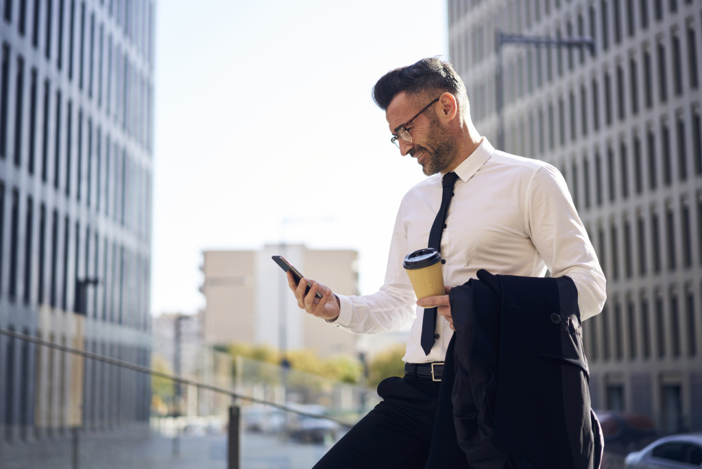 man in corporate attire