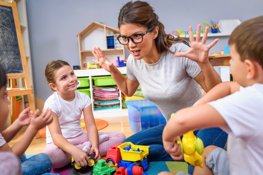 Teacher in daycare