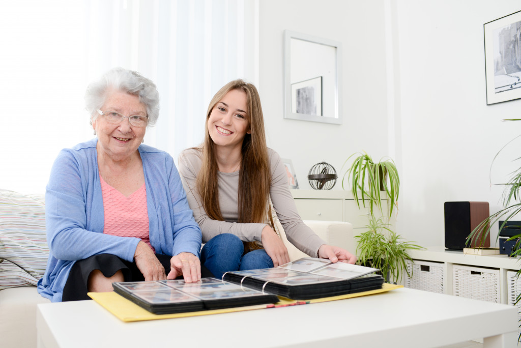 young woman with her grandmother