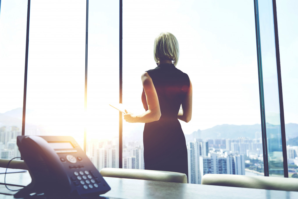 A female on top of her company