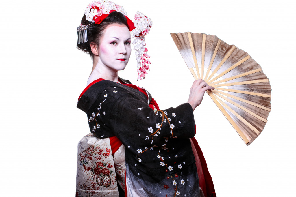 pretty geisha wearing kimono