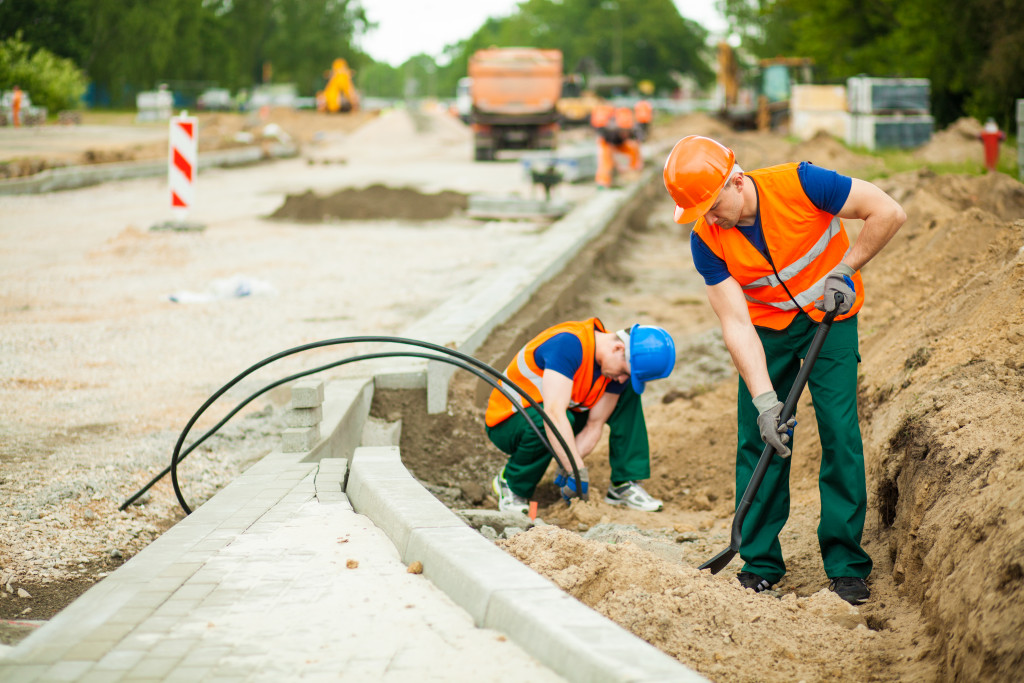 Roads making repairs