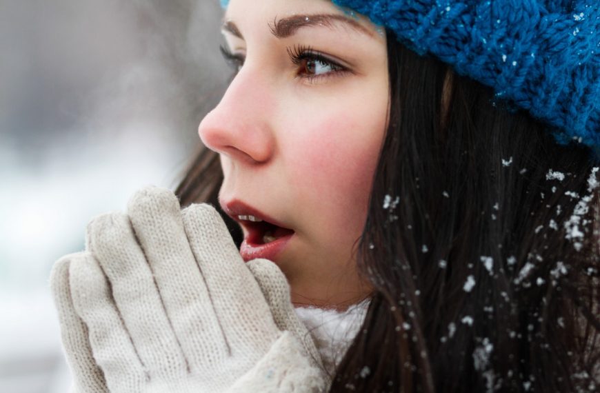 woman outside during winter