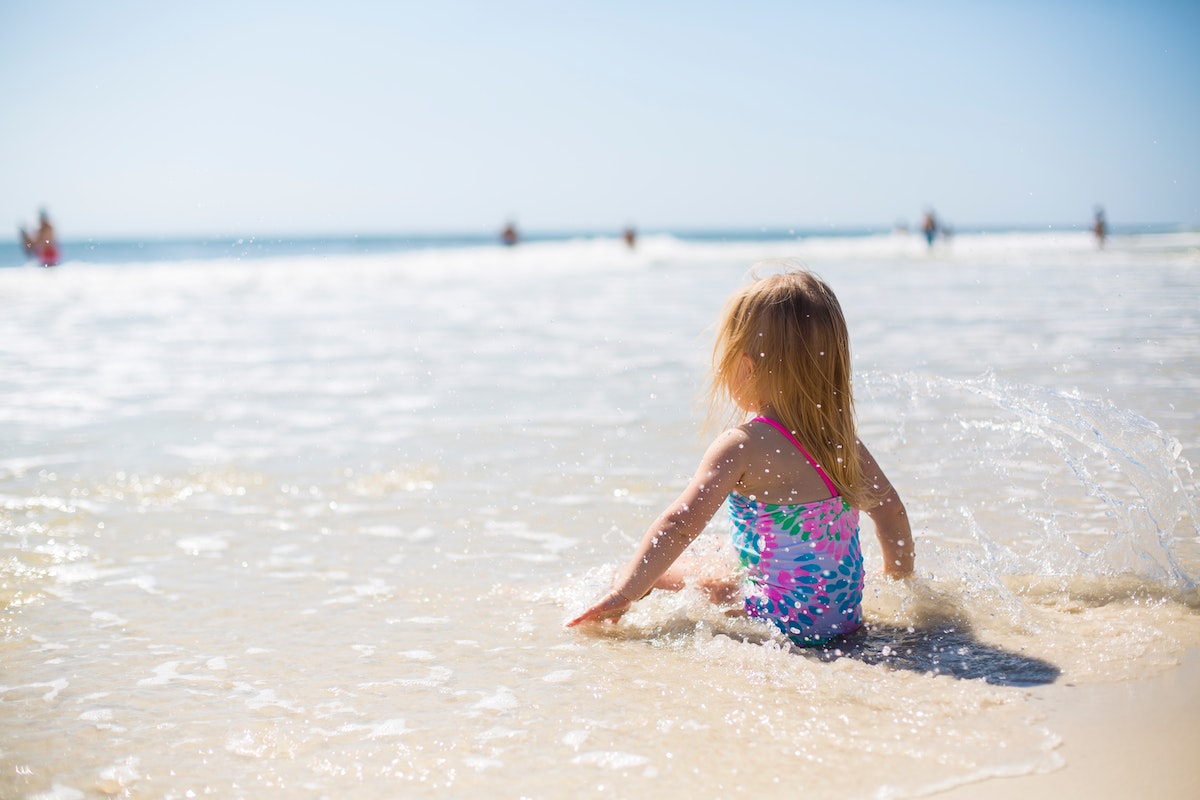 kid wearing swimming clothes